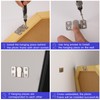 4 Pairs Interlocking Flush Mount Bracket Picture Hanging Hooks Stainless