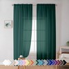 Simplebrand Hunter Green Sheer Curtains 72 Inches Long 2 Panels