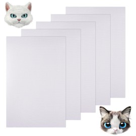Fursuit Eyes Mesh, 5 Sheets 0.5mm White Plastic PVC Mesh Sheet Waterproof Printable PVC Eye Sheet for Mask Furry Cosplay Props Fursuits Handicrafts Making- 11.8in x 7.87in