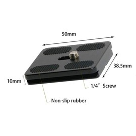 Victiv Metal Universal Quick Release Plate with 1/4 inch Screw, Tripod Mount Plate Fits Standard for Ball Head Tripod, Black