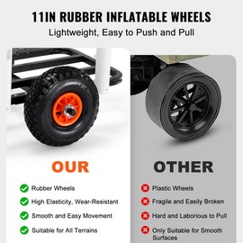 Beach Fishing Cart, 200 lbs Load Capacity, Picnic - 11 inches