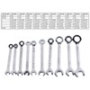 10PCS Mini Combination Wrench Set Steel Inch Open End Small