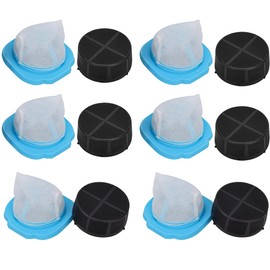 Fette Filter - HNVDF10 Replacement Vacuum Filter Set Compatible with BLACK+DECKER Dustbuster Blast Cordless Handheld Vacuum Models HNVD220J00, HNVD220 - Pack of 6