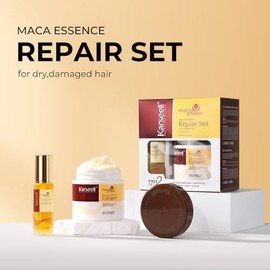 Karseell Karseell Collagen Maca Essence Repair Set, Collagen Hair Mask 500ml & Maca Essence Hair Oil 50ml, Argan Oil Hair Treatment for Dry Damaged Hair All Hair Types