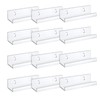 Restynic 12-Pack 4-Inch Clear Vinyl Record Shelf, Space-Saving & Easy