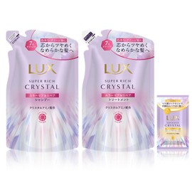 LUX Crystal Color Care & Repair Shampoo + Conditioner Refill Pair with Bonus Crystal Hair Oil