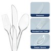 100 Pcs Clear Plastic Silverware Extra Heavy Duty, 50 Forks