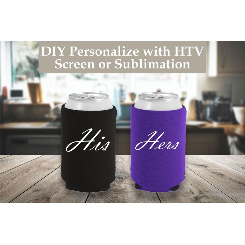 Blank Magnetic Can Coolie (6 Pack Yellow)