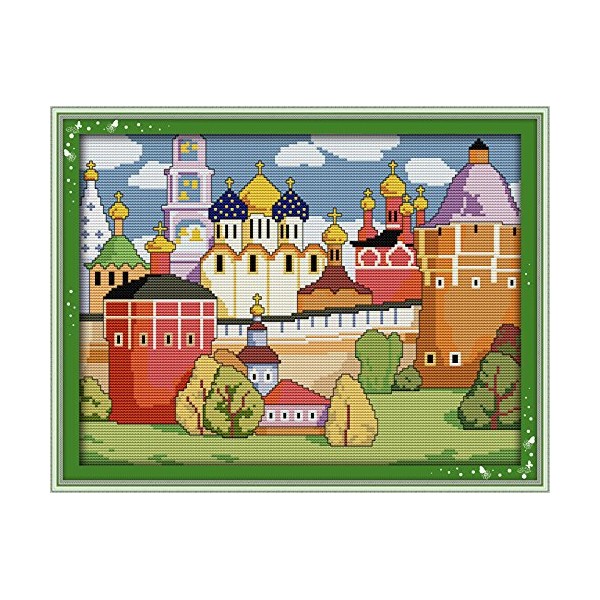 Howie's Needlepoint Cross Stitch Kits, 14CT Pre-Printed Pattern Embroidery Kits,