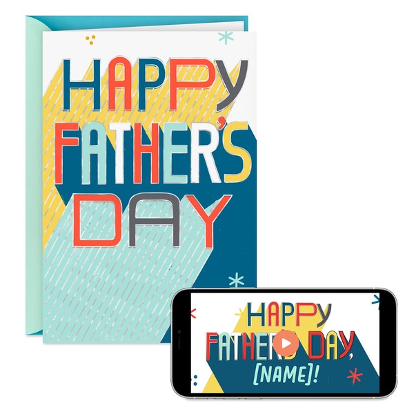Hallmark Personalized Video Fathers Day Card, Good Vibes (Record Your Own Video Greeting) (599FFW2036)