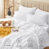 CozyLux Twin XL Comforter Set White, 5 Pieces Twin Extra