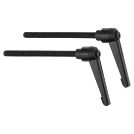 sourcing map 2Pcs M8 x 100mm Adjustable Knobs Handle Male Thread Push Button Ratchet Quick Release Locking Rotating Bolt for Lathe Machinery, Black