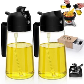 DWTS DANWEITESI 2Pcs 16oz Oil Sprayer 2 in 1 Spray Pour Olive Oil Dispenser Kitchen Oil Can