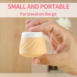 Gemice Silicone Cream Jars TSA Approved Travel Size Containers with Clear Bag, Leak-proof Travel Accessories with Lid for Cosmetic Face Body Hand Cream (4 Pack)