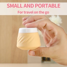 Gemice Silicone Cream Jars TSA Approved Travel Size Containers with Clear Bag, Leak-proof Travel Accessories with Lid for Cosmetic Face Body Hand Cream (4 Pack)