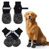 2 Pairs Double-Sided Non-Slip Dog Socks, Soft Adjustable Paw Protection