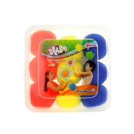 Toi-Toys Reusable Water Bombs Splash - 9 Piece Water Balls Set - Diameter 7 cm - Water Toy Kids Beach Toy Water Ball Water Bomb Water Battle Pool Toy