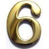 2" Solid Brass Mailbox Number #6 / Better Box Mailboxes