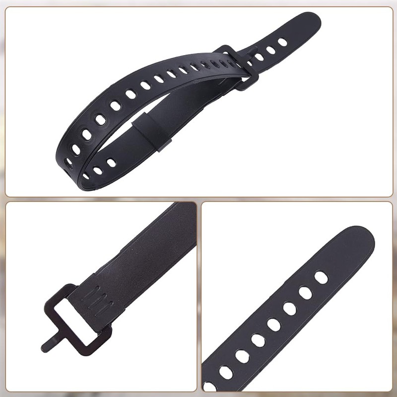 GORGECRAFT 2Pcs Rubber Tension Strap Utility Strap Black Multifunctional Quick