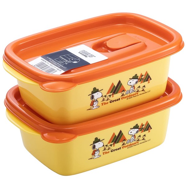 Iwasaki Industry Snoopy Storage Container with Flap Container, 13.5 fl