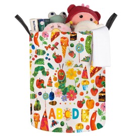 JNIAP Caterpillar Laundry Baskets Caterpillar Book Storage Basket Butterfly Teacher Gifts Caterpillar Laundry Hampers (ABCD LB)