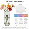 Clear Silicone Flower Stem Holder for Vases, Spiral Floral Arranger