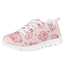 Jeiento Zapatillas deportivas para niños y niñas, para correr, transpirables, deportivas, para niños pequeños y grandes, Rosa (Pink Pig), 19 MX Niño pequeño