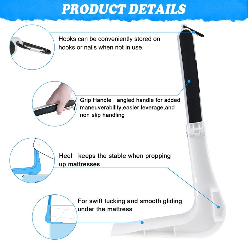 Mattress Lift Tool with Premium Plastic Lever Mechanism for Effortless