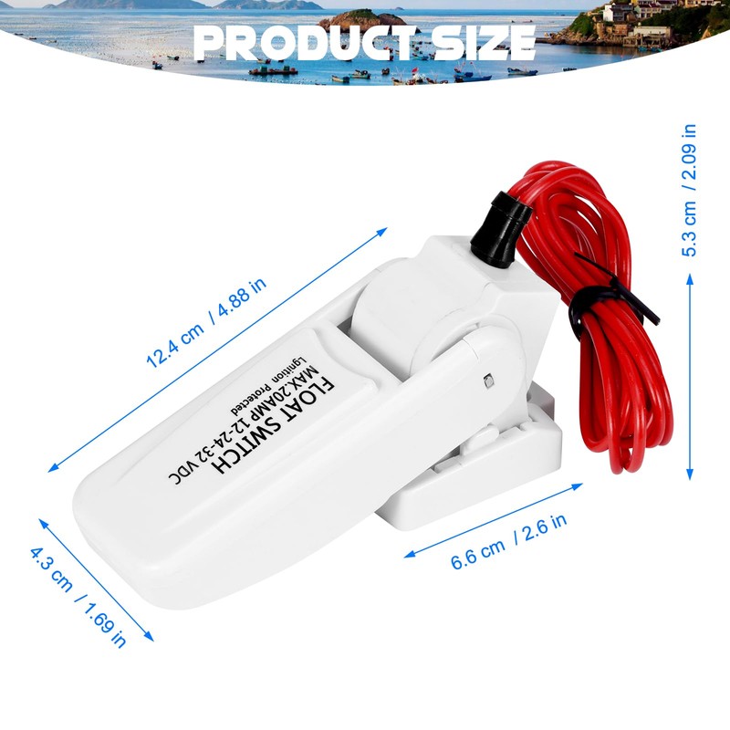 Boat Bilge Pump Float Switch, 12V 24V 32V Automatic Controller