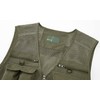 Ziker Men's Mesh Breathable Openwork Camouflage Journalist Photographer Fishing Vest