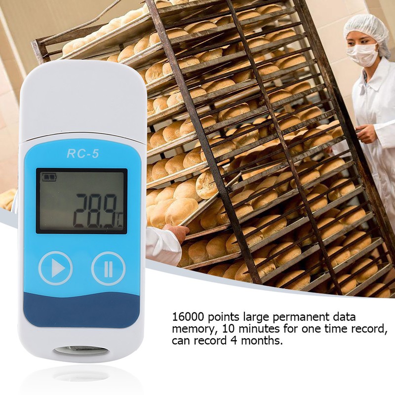 Portable RC‑5 Temperature Data Logger Mini Recorder LCD Display 32000