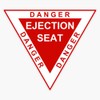 Danger Ejection Seat Window Bumper Sticker Decal 5"