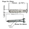 Wall Plugs M14 14 x 70mm and Heavy Duty Coach