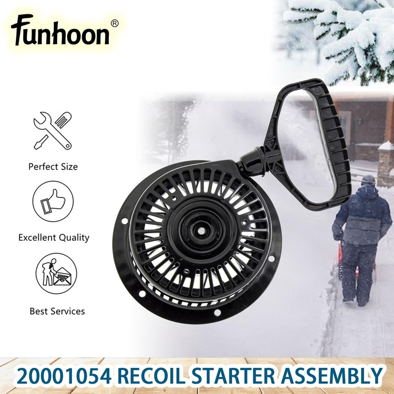 Funhoon 20001054 Pull Cord Recoil Starter Assembly for Ariens SNO-Tek,