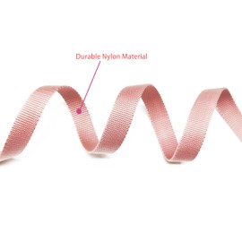 Multifunctional Nylon Hands Free 6.5ft Crossbody Walking Running Hiking Dog Leash for Small/Medium Dog (Pink)