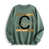 Women's Calvin Graphic Crewneck Sweatshirt, US Warehouse, 6 ColorsSize: M,