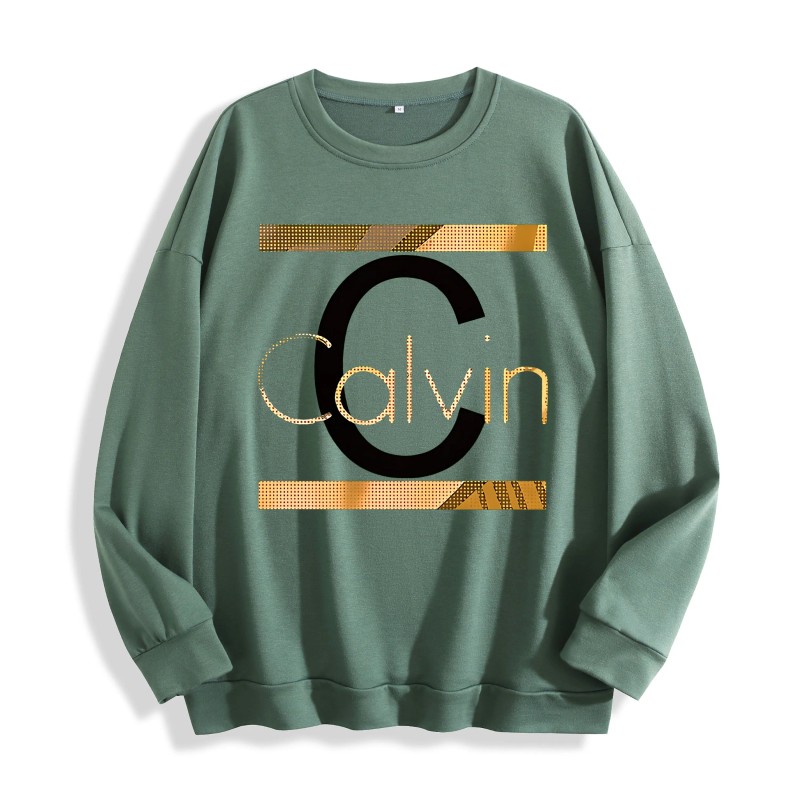 Women's Calvin Graphic Crewneck Sweatshirt, US Warehouse, 6 ColorsSize: M,