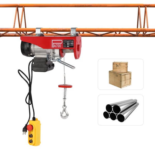 Electric Hoist, 1543 Lbs Lift Electric Hoist 110V Electric Winch