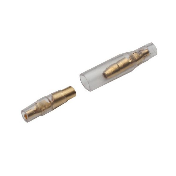 50 x 3.5 mm round plug with sleeve insulated for