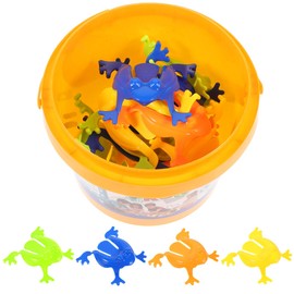 EXCEART 12 Pieces Frog Toy Jumping Frog Toy Jumping Frog Figurine Frog Toy Realistic Frog Jumping Finger Press Frog Toy La Multi Color Children Parent-child Game Color Sensory Educational Toy