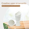 Ceramic Vase, Modern Simple White Decorative Flowers Vase, 22cm Height