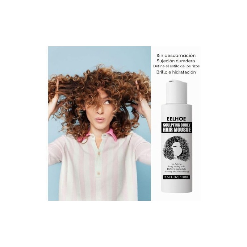 Daconovo, Espuma para Rizos, 100ml, Hidratante y Nutritiva, Definición de
