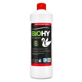 BiOHY WC-Schwan (1l Flasche) | WC-Reiniger Gel für hygienische Sauberkeit bis unter den Rand | angenehmer, langanhaltender Frische-Duft | Beugt Kalk und Urinstein vor