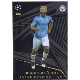 Match Attax Extra 2023 2024 Sergio Aguero Black Edge Trading Card