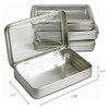 Clear Top Metal Tin Box 7oz Plain Silver Hinged Blank