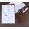 Solid Hardwood Clipboard with Stand, Wooden Menu Holder for Restaurants,