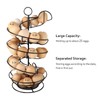 QUTREY Black Metal Egg Skelter with Storage Basket, Spiral Design