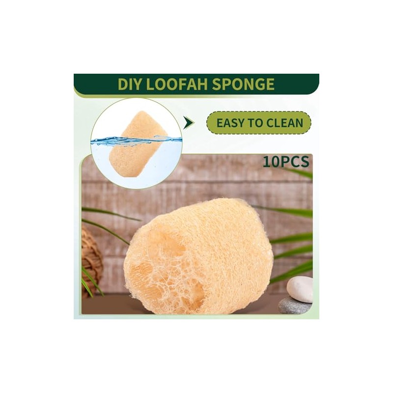 Esponja Luffa Natural, Multusos para baño y Cocina, Exfoliante