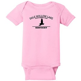 U.S. Custom Tees Dale Hollow Lake Kentucky Baby One Piece 18M Pink