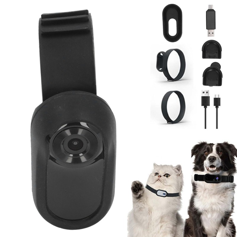 Pet Collar Camera High Definition Portable Dog Tracker Collar Camera